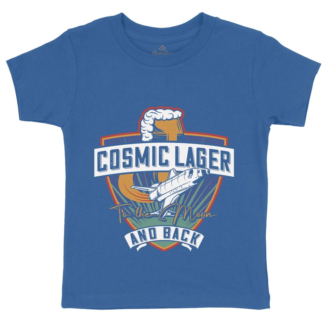 Cosmic Lager Kids Crew Neck T-Shirt Drinks C862