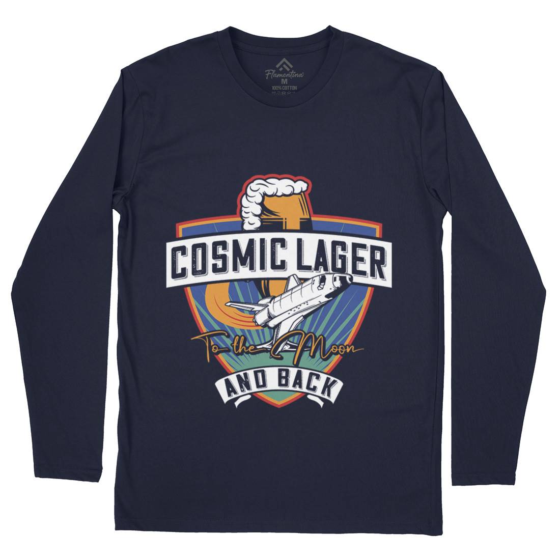 Cosmic Lager Mens Long Sleeve T-Shirt Drinks C862