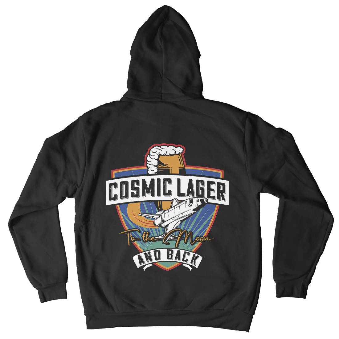 Cosmic Lager Mens Hoodie With Pocket Drinks C862