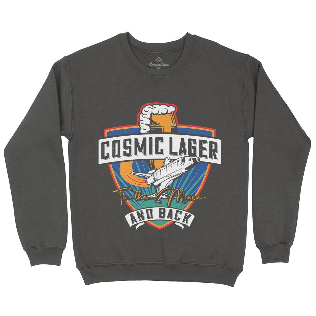 Cosmic Lager Mens Crew Neck Sweatshirt Drinks C862
