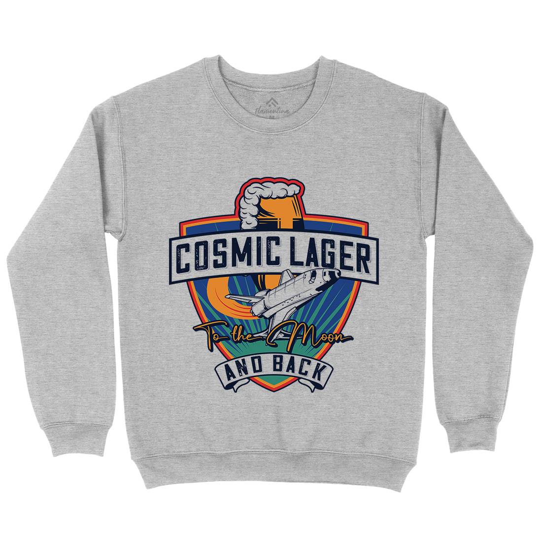 Cosmic Lager Mens Crew Neck Sweatshirt Drinks C862