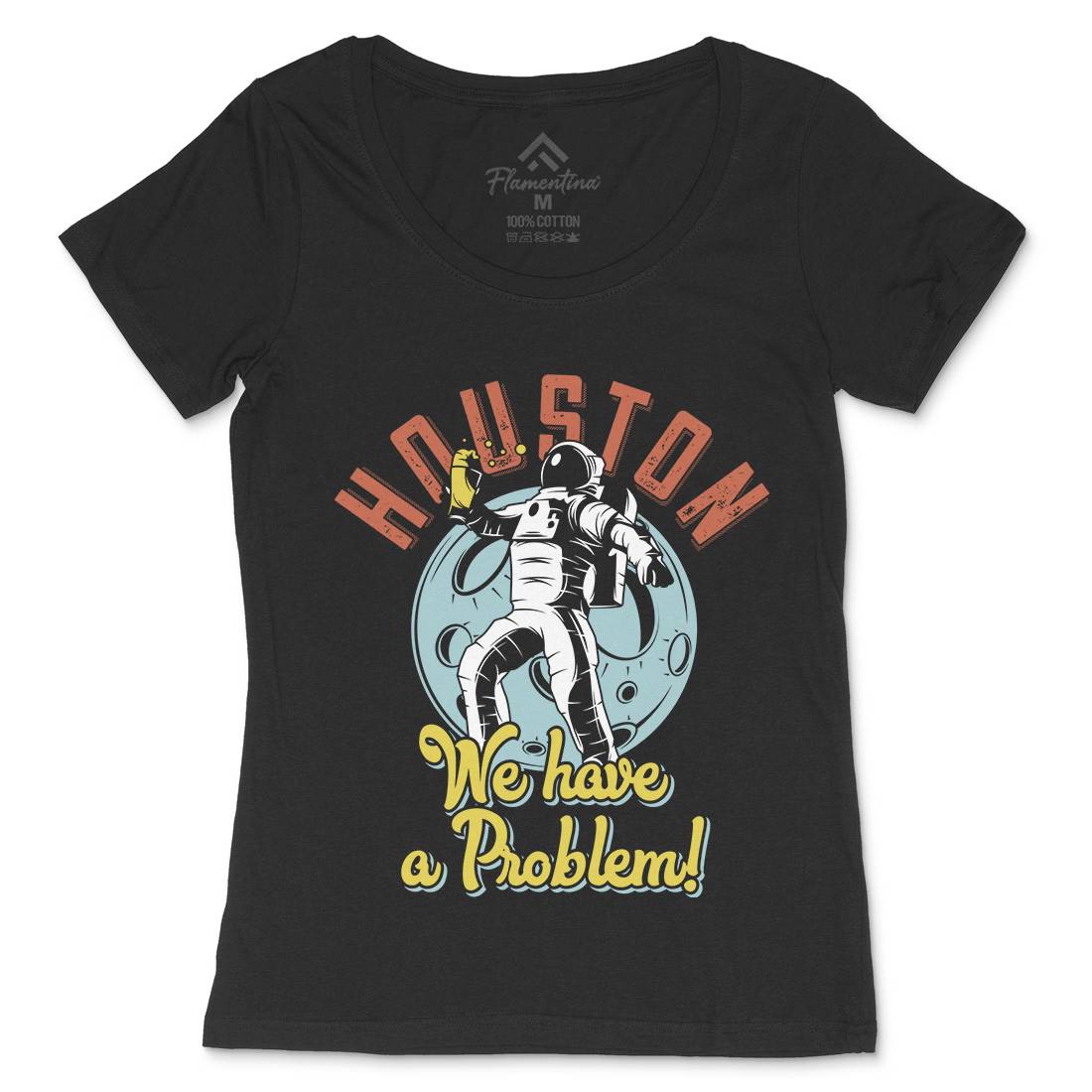 Houston Lager Womens Scoop Neck T-Shirt Drinks C863