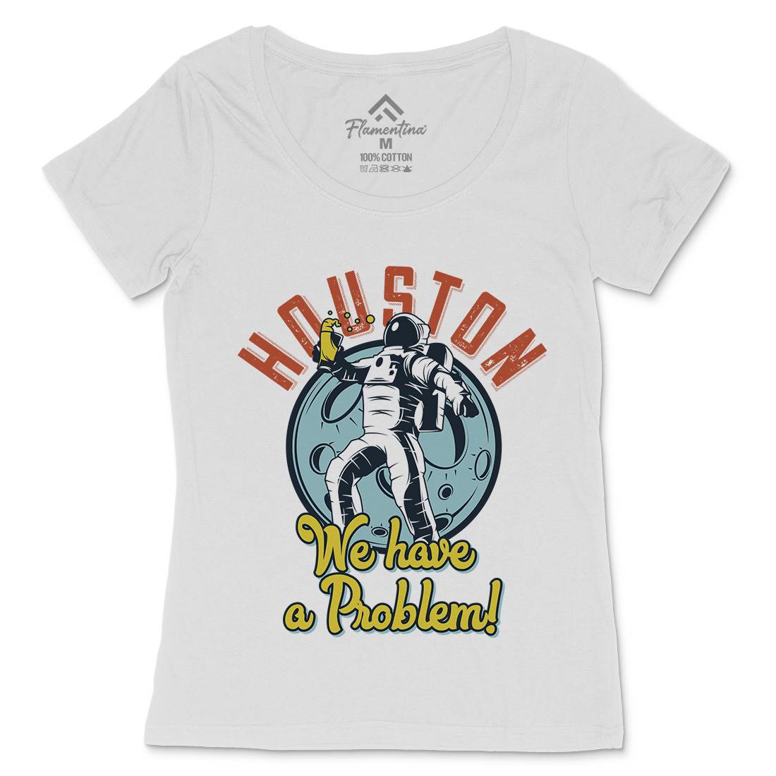 Houston Lager Womens Scoop Neck T-Shirt Drinks C863