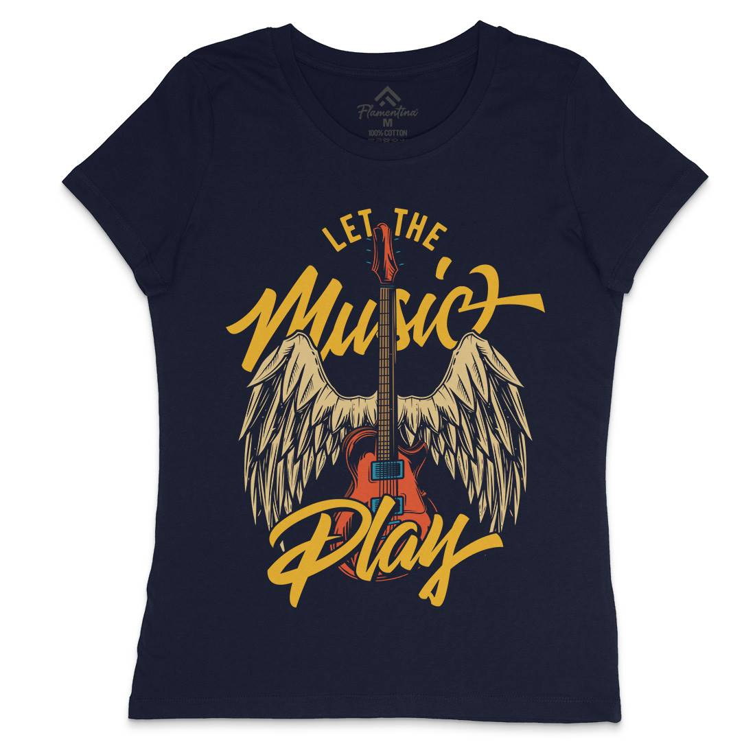 Let The Womens Crew Neck T-Shirt Music C864