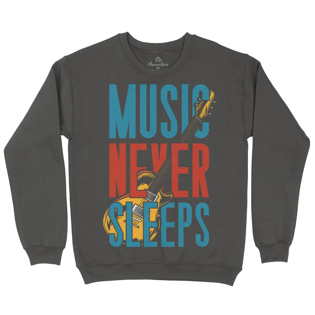 Never Sleeps Kids Crew Neck Sweatshirt Music C865