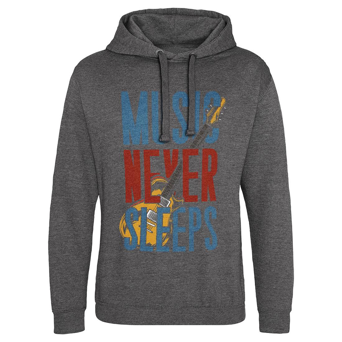 Never Sleeps Mens Hoodie Without Pocket Music C865