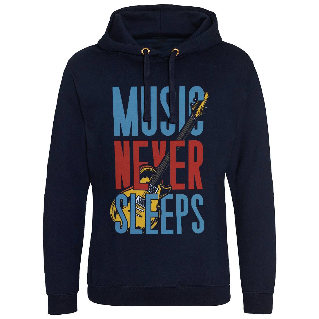 Never Sleeps Mens Hoodie Without Pocket Music C865