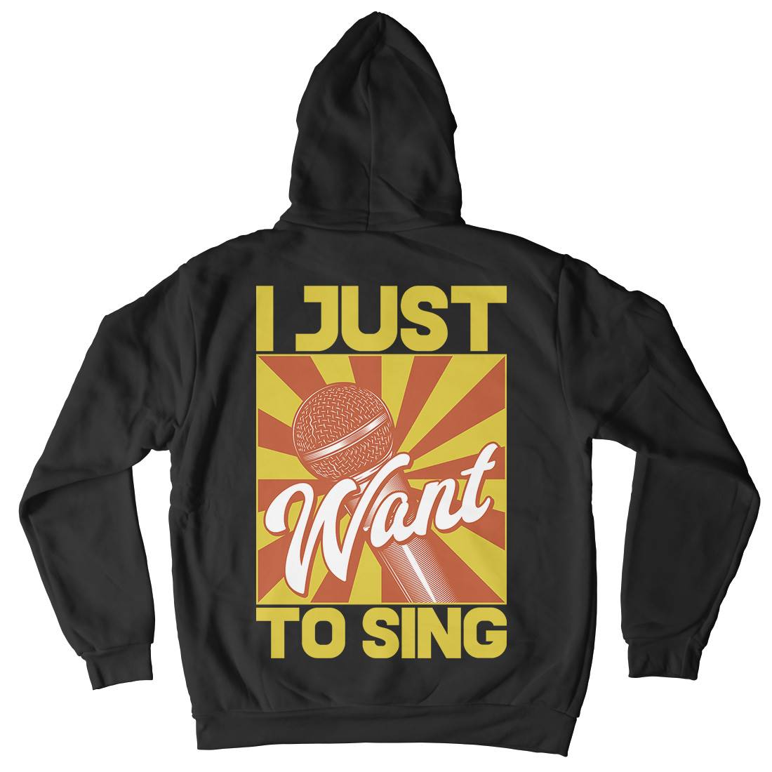 Want To Sing Mens Hoodie With Pocket Music C866