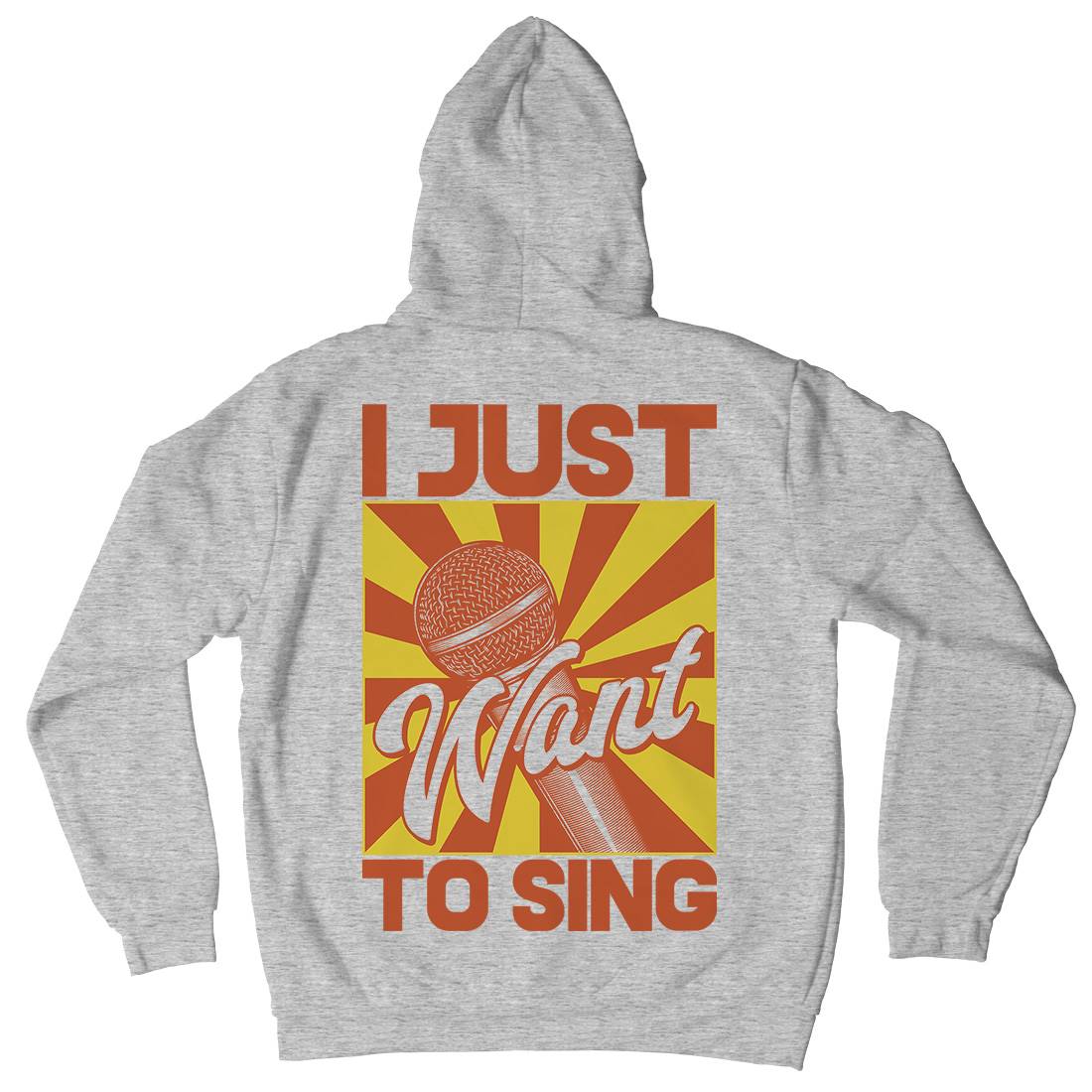 Want To Sing Kids Crew Neck Hoodie Music C866