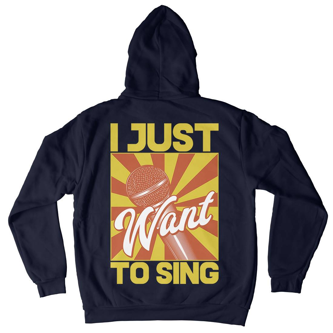 Want To Sing Mens Hoodie With Pocket Music C866