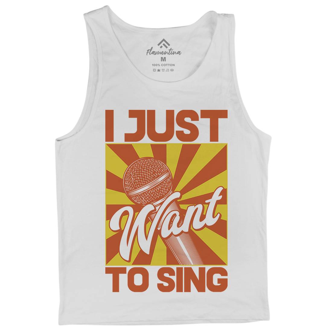 Want To Sing Mens Tank Top Vest Music C866