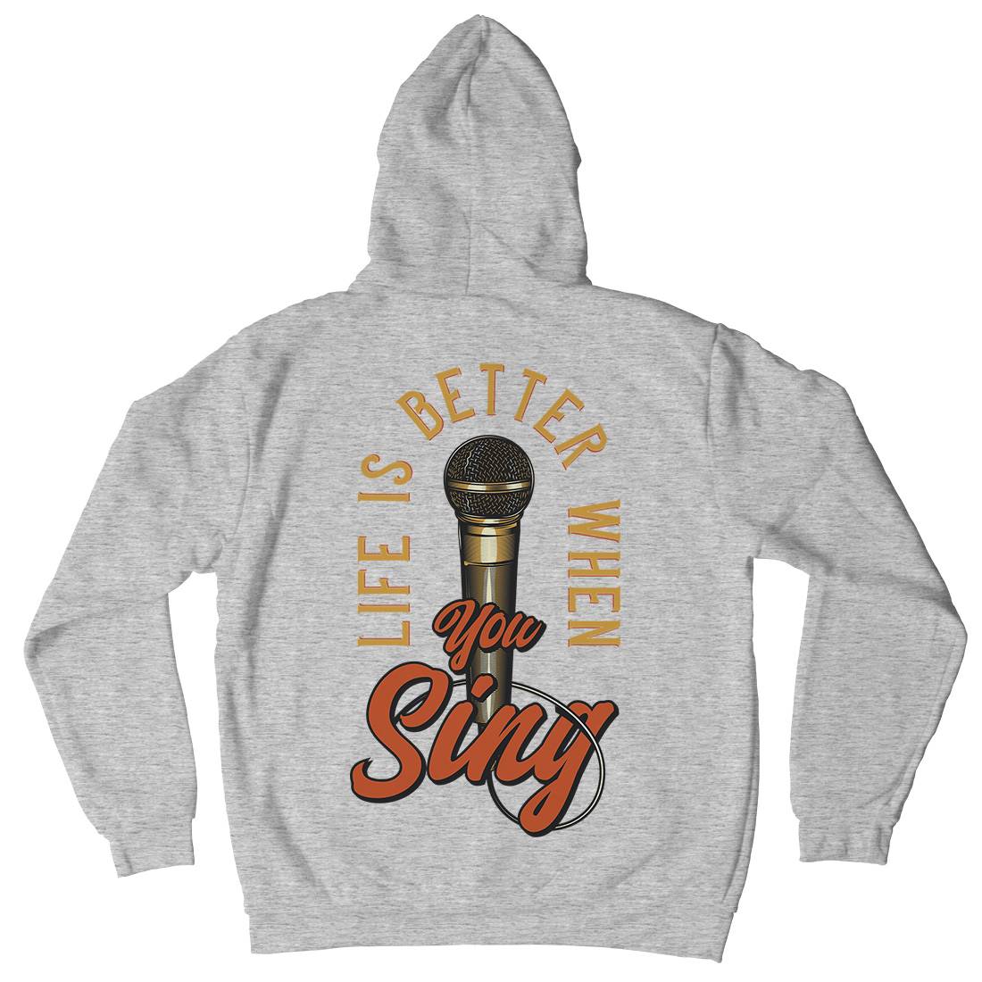 Life Is Better Mens Hoodie With Pocket Music C867