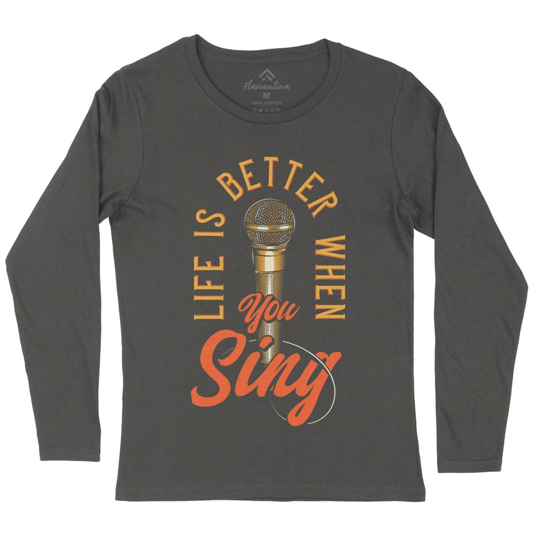 Life Is Better Womens Long Sleeve T-Shirt Music C867