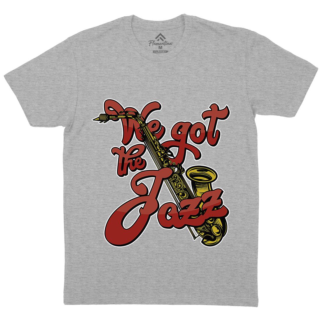 We Got The Jazz Mens Organic Crew Neck T-Shirt Music C868