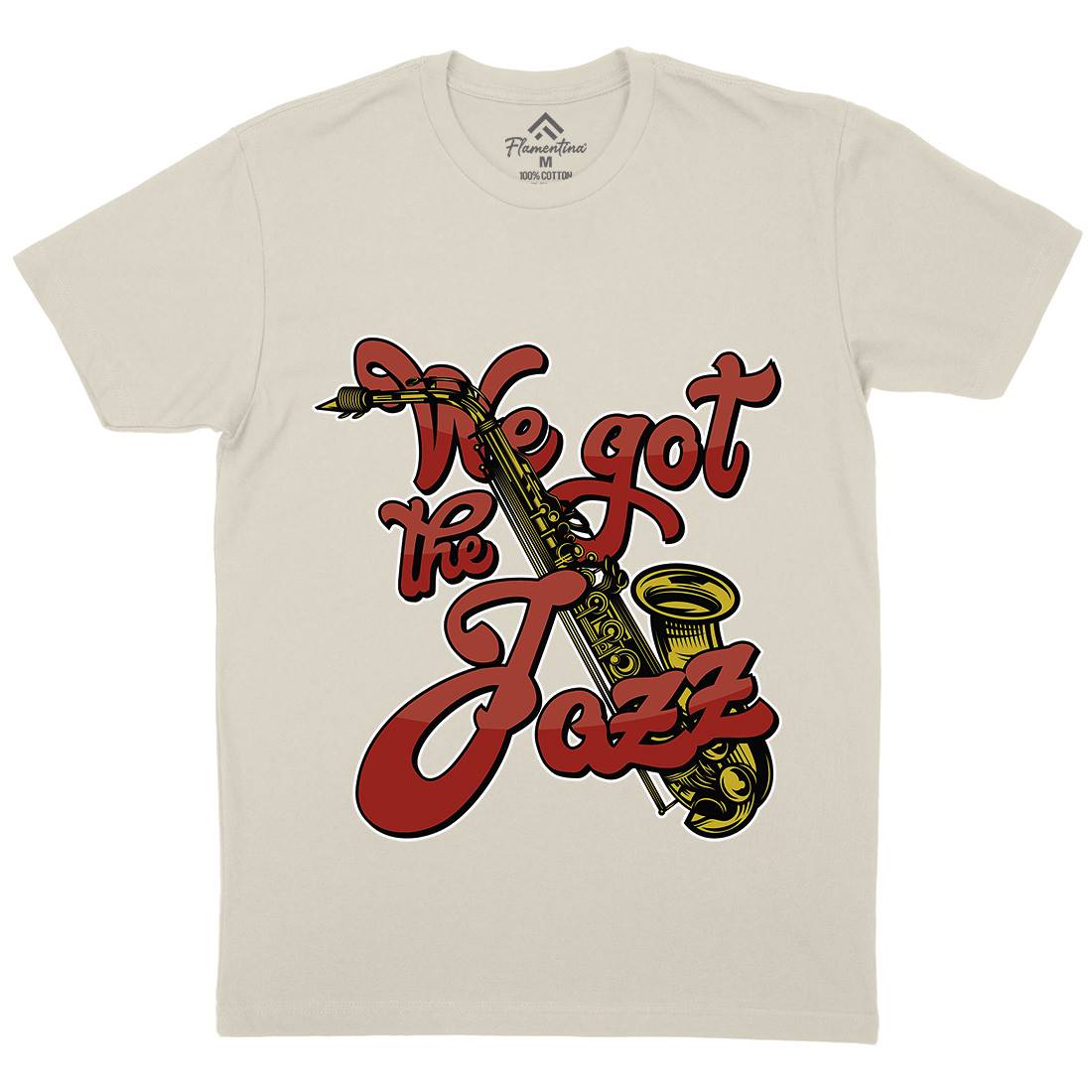 We Got The Jazz Mens Organic Crew Neck T-Shirt Music C868