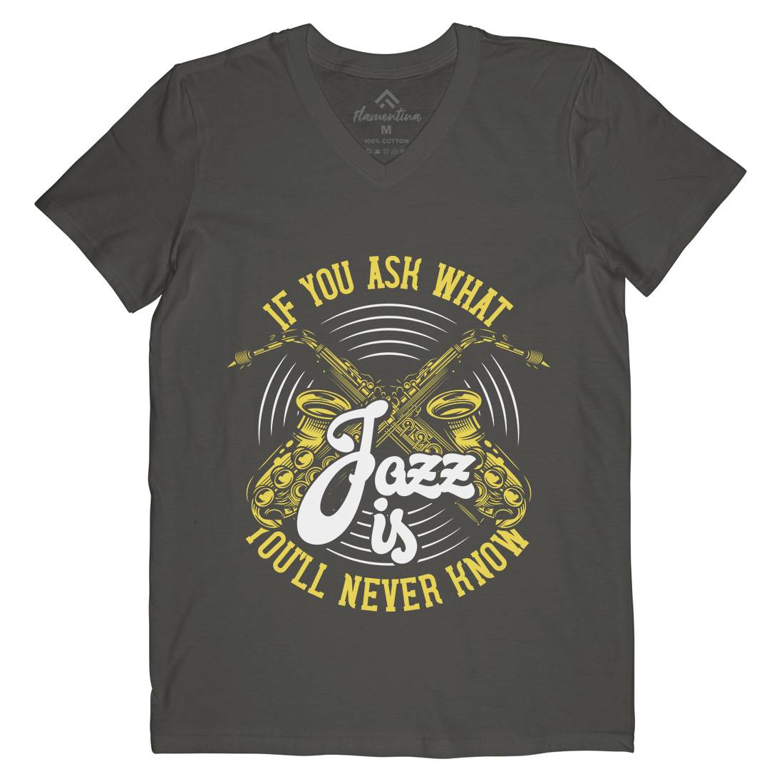 Jazz Is Mens V-Neck T-Shirt Music C869