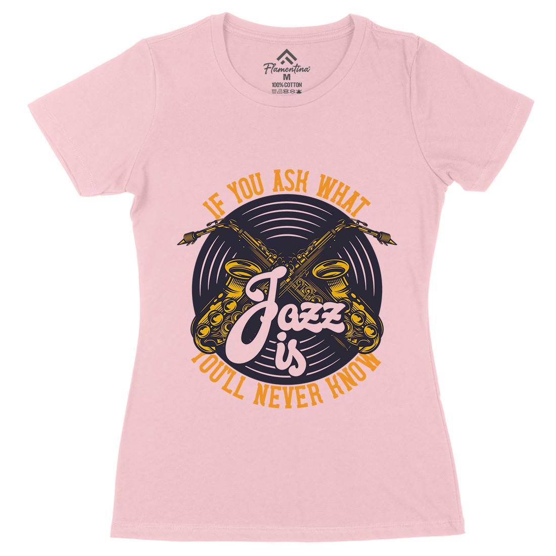 Jazz Is Womens Organic Crew Neck T-Shirt Music C869