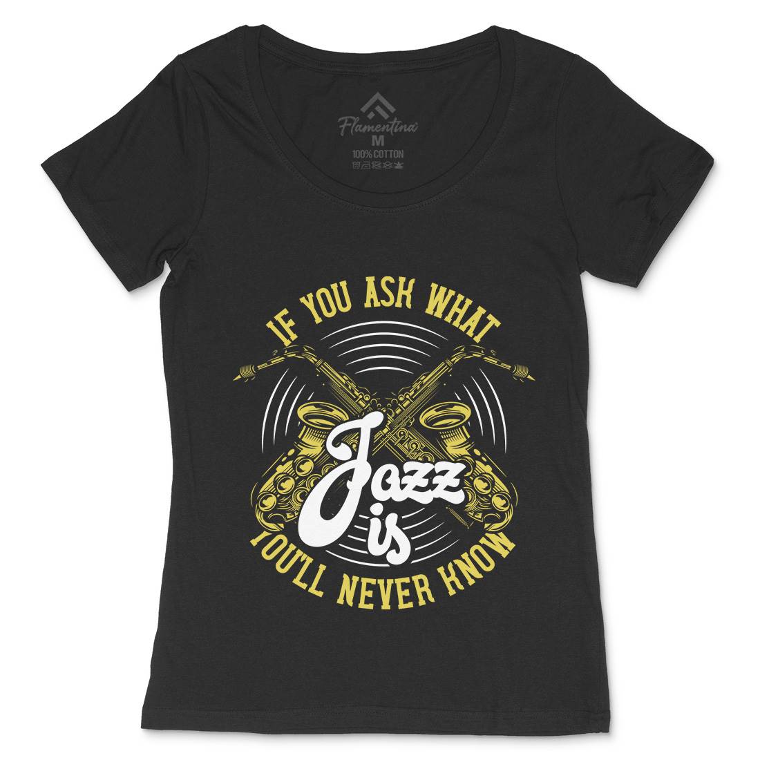Jazz Is Womens Scoop Neck T-Shirt Music C869