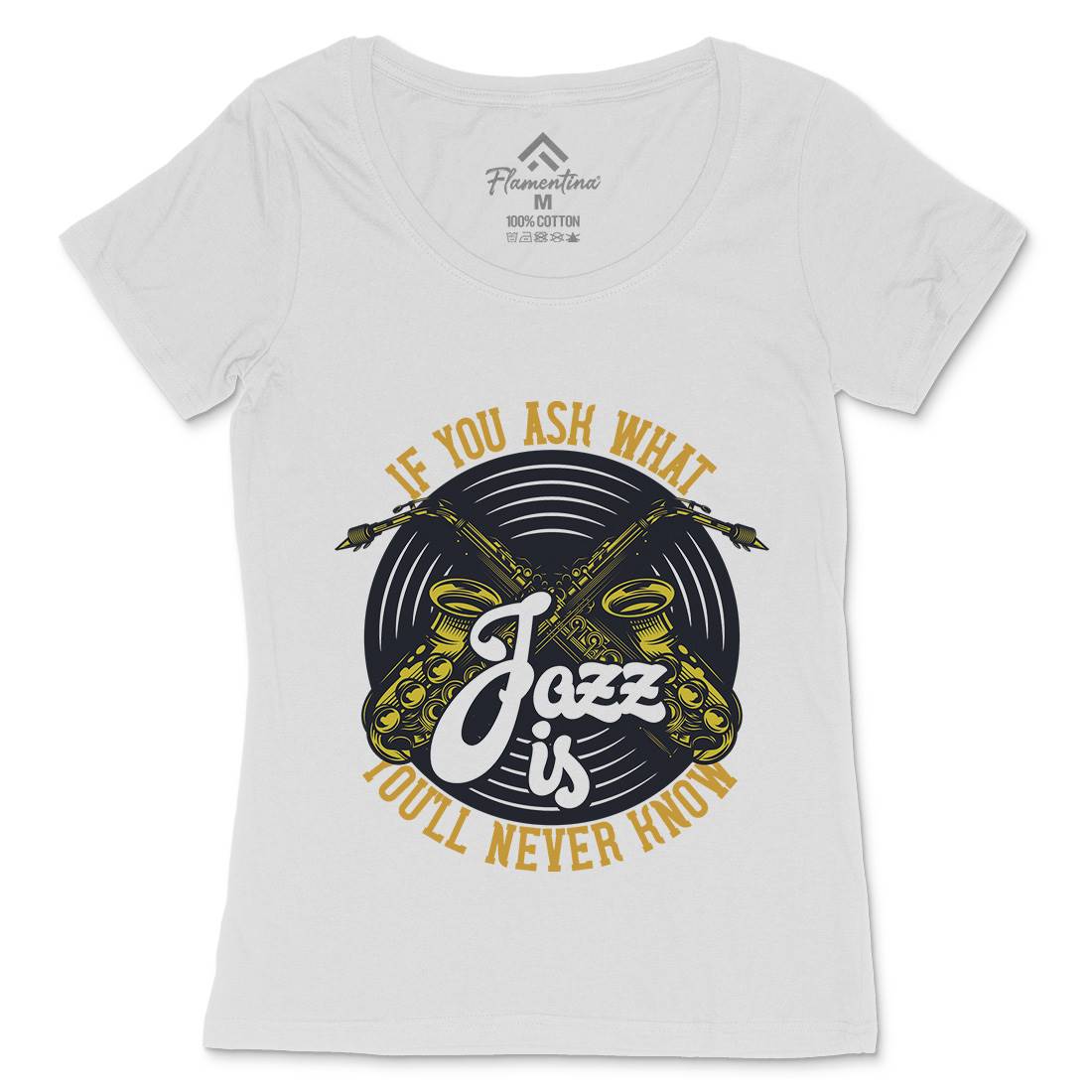 Jazz Is Womens Scoop Neck T-Shirt Music C869