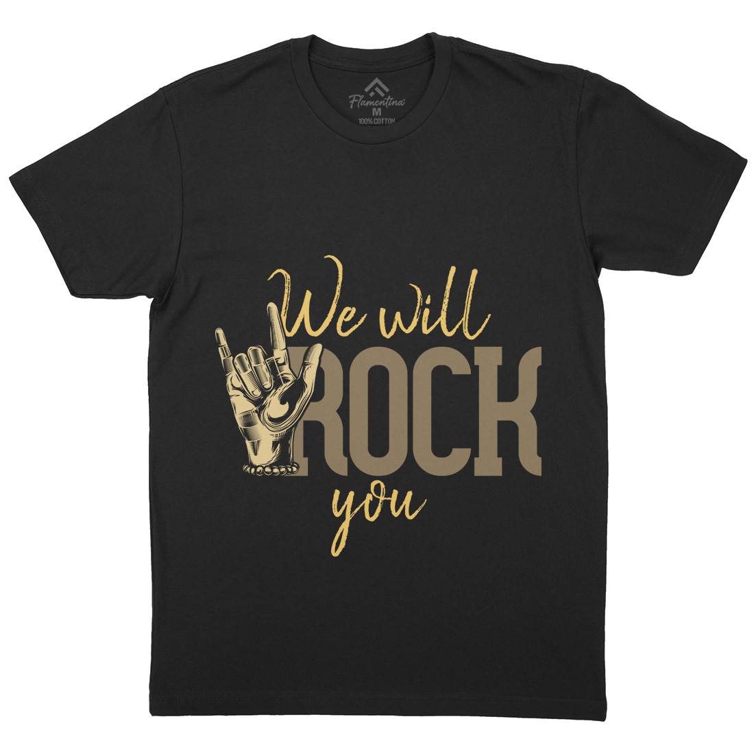 Rock You Mens Crew Neck T-Shirt Music C870