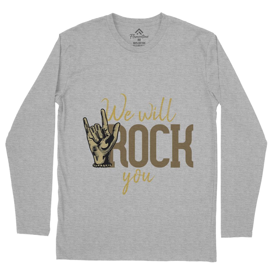 Rock You Mens Long Sleeve T-Shirt Music C870