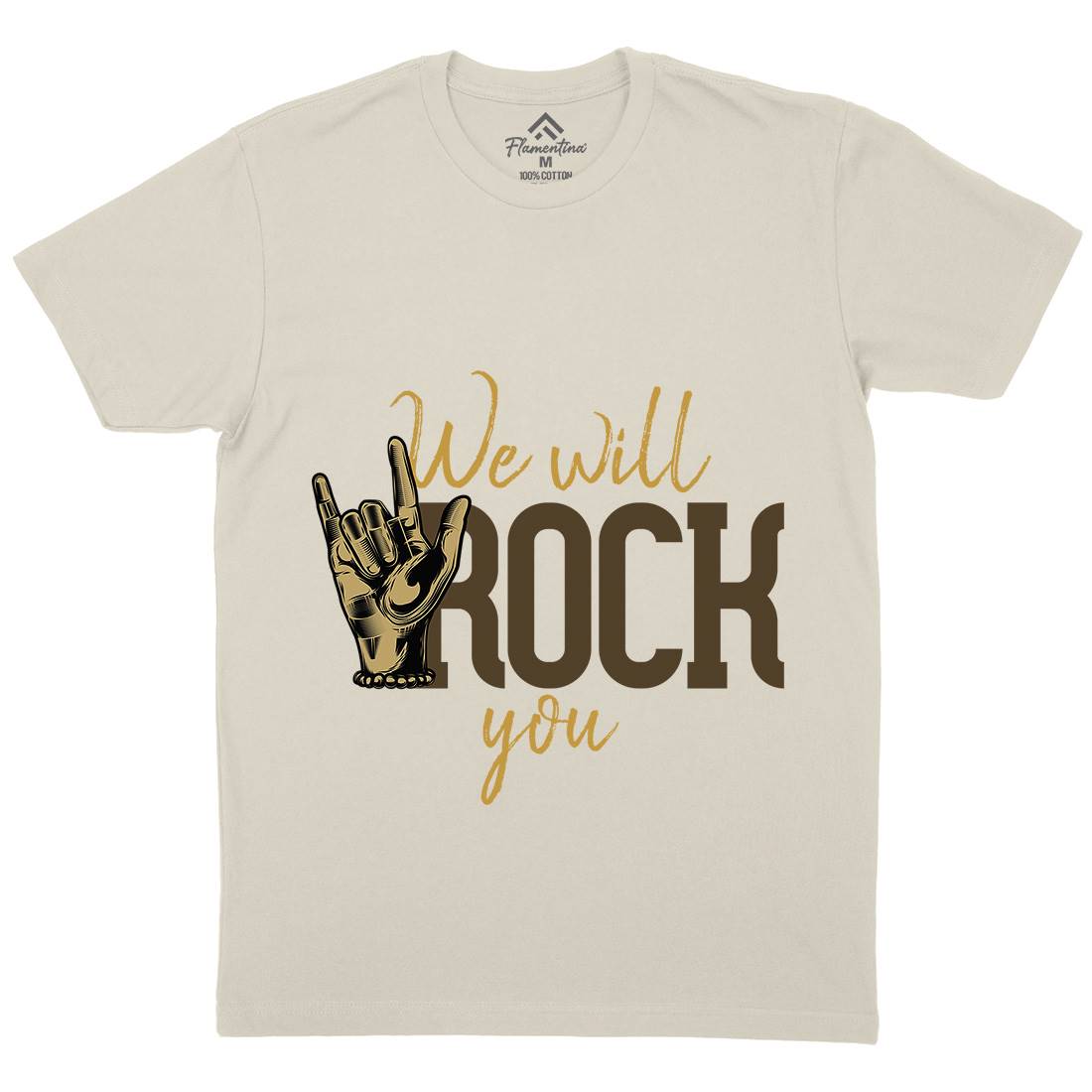 Rock You Mens Organic Crew Neck T-Shirt Music C870