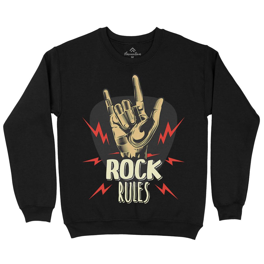 Rock Rules Kids Crew Neck Sweatshirt Music C871