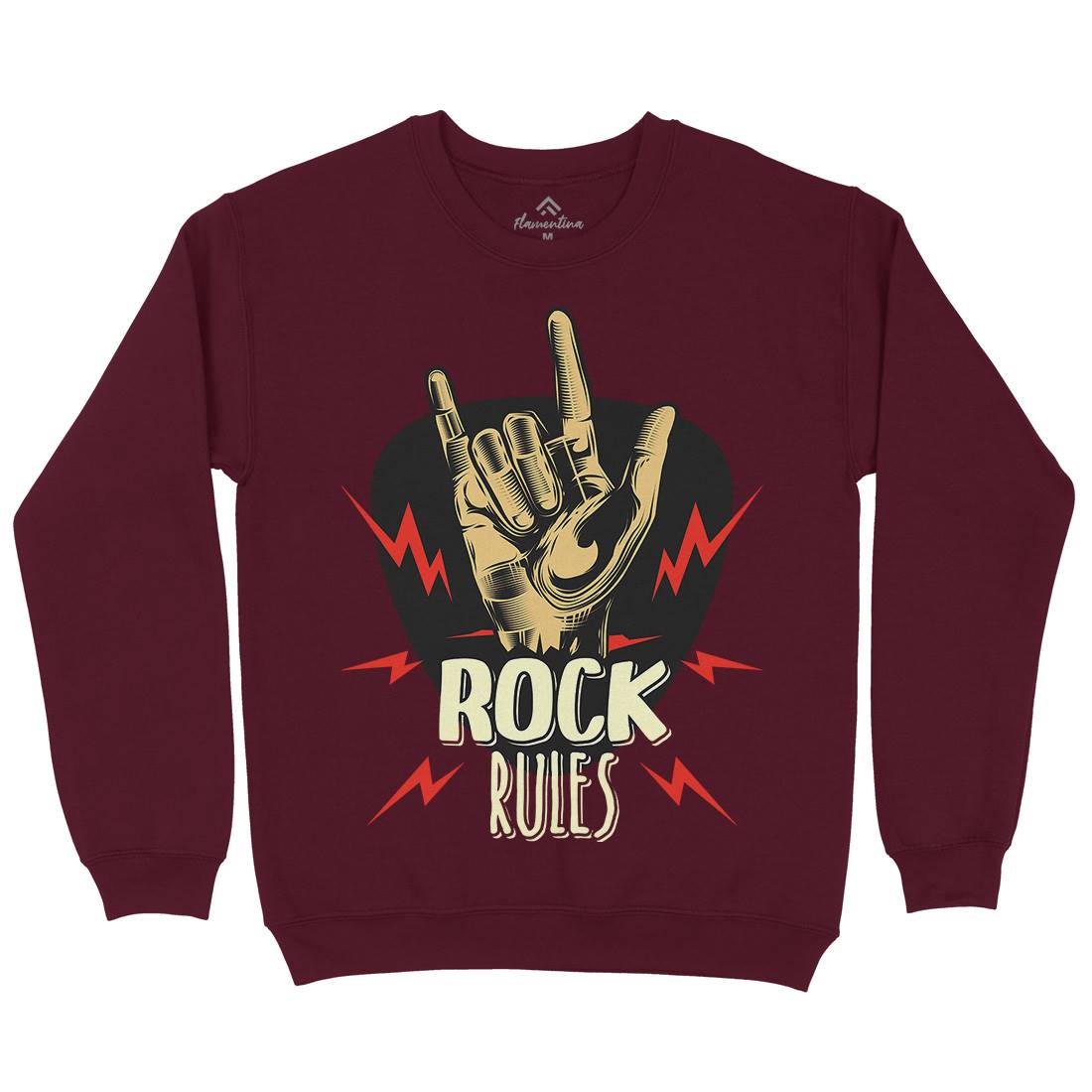 Rock Rules Mens Crew Neck Sweatshirt Music C871