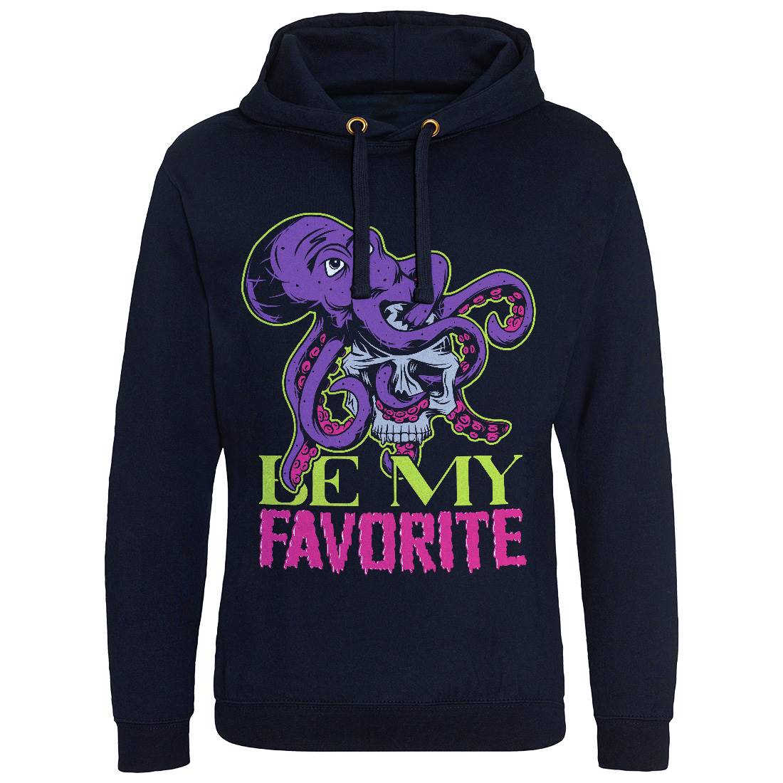 Octopus Mens Hoodie Without Pocket Navy C872