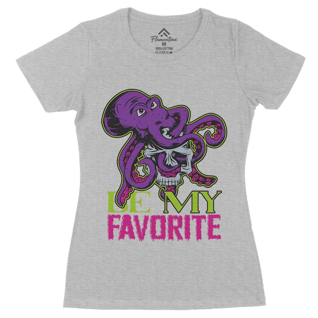 Octopus Womens Organic Crew Neck T-Shirt Navy C872