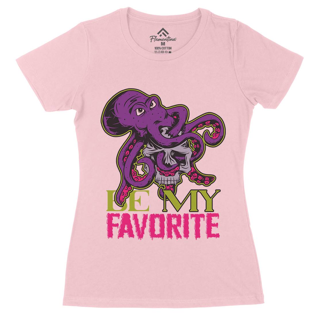 Octopus Womens Organic Crew Neck T-Shirt Navy C872
