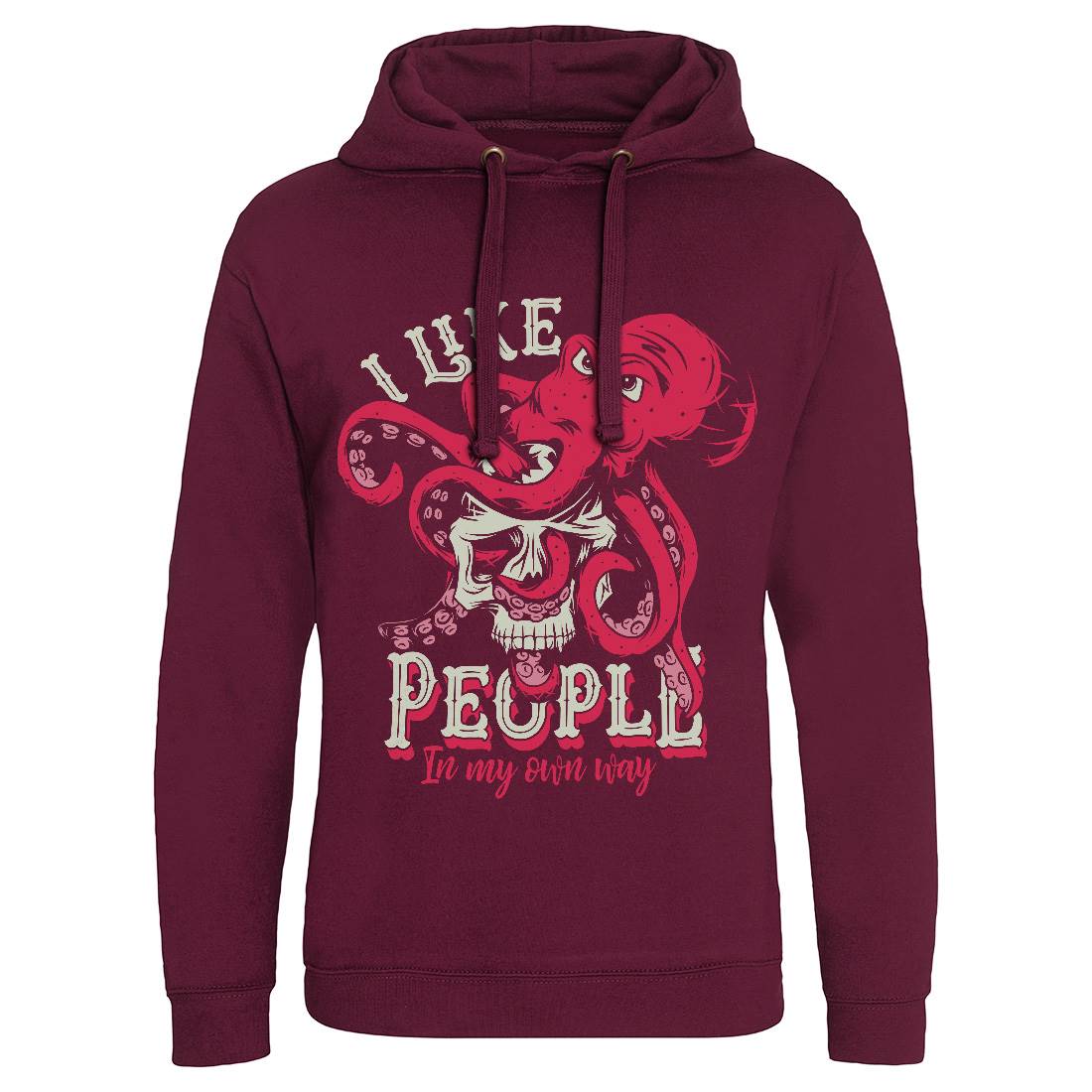 Octopus Mens Hoodie Without Pocket Navy C873