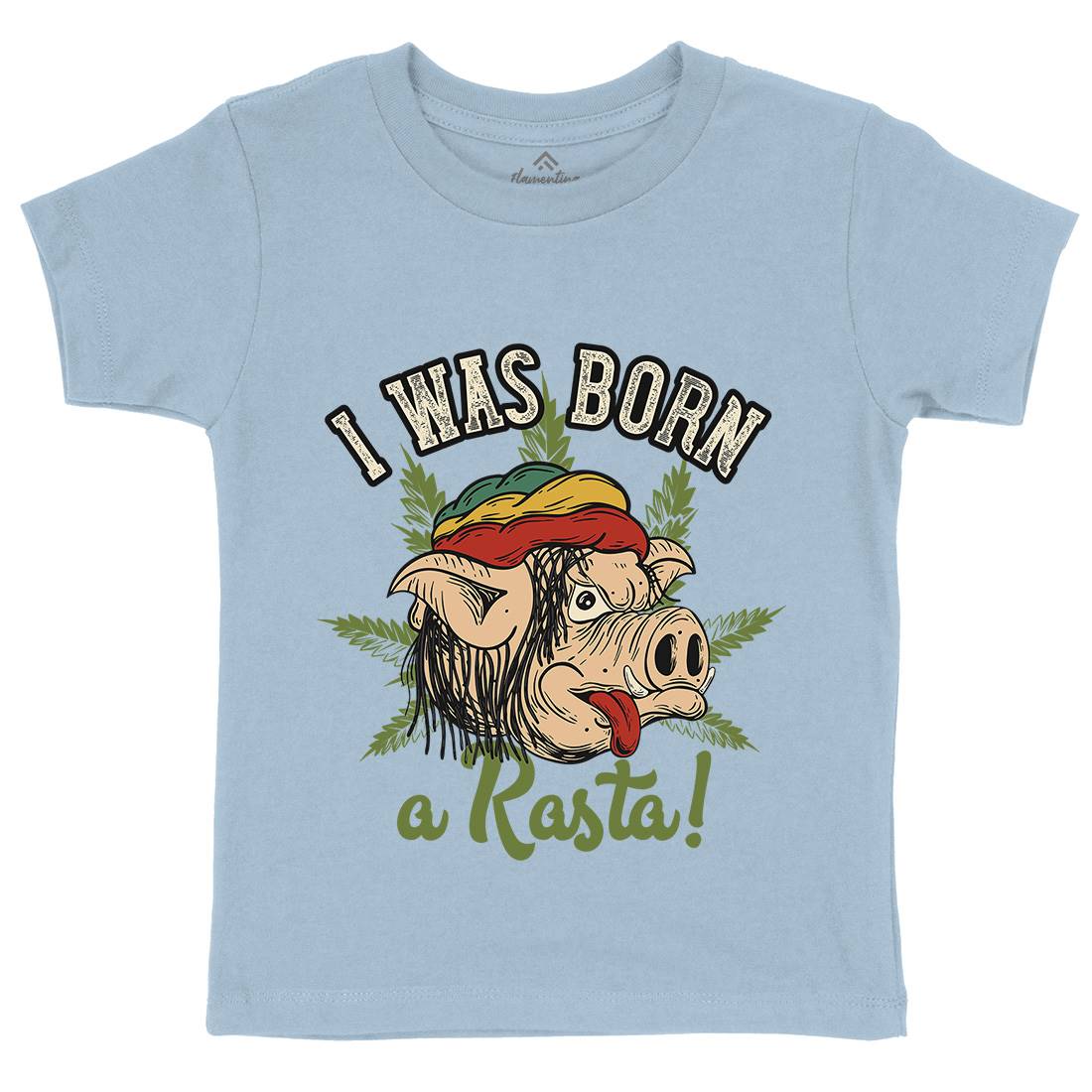 Rasta Pig Kids Organic Crew Neck T-Shirt Drugs C874