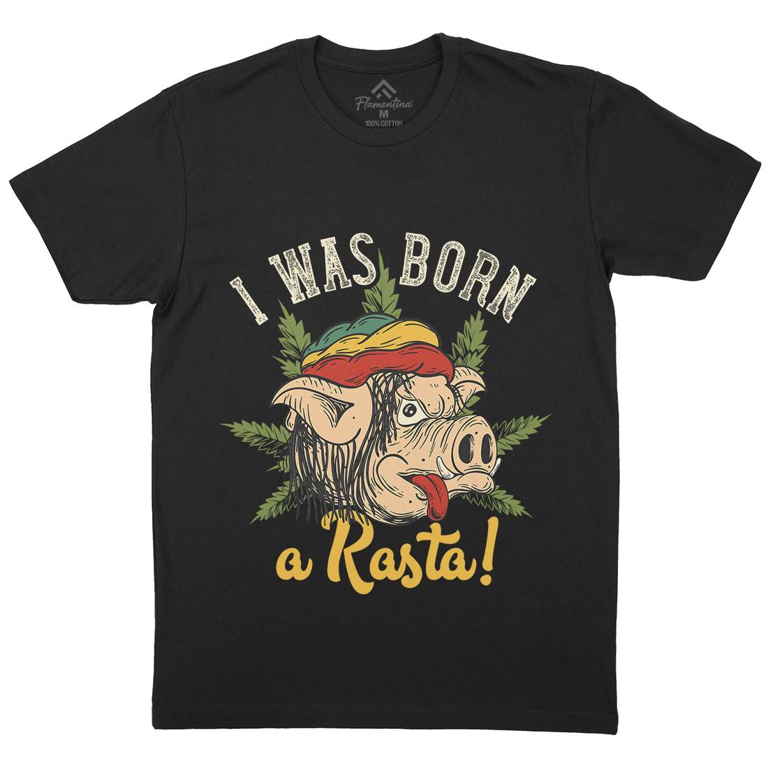 Rasta Pig Mens Crew Neck T-Shirt Drugs C874