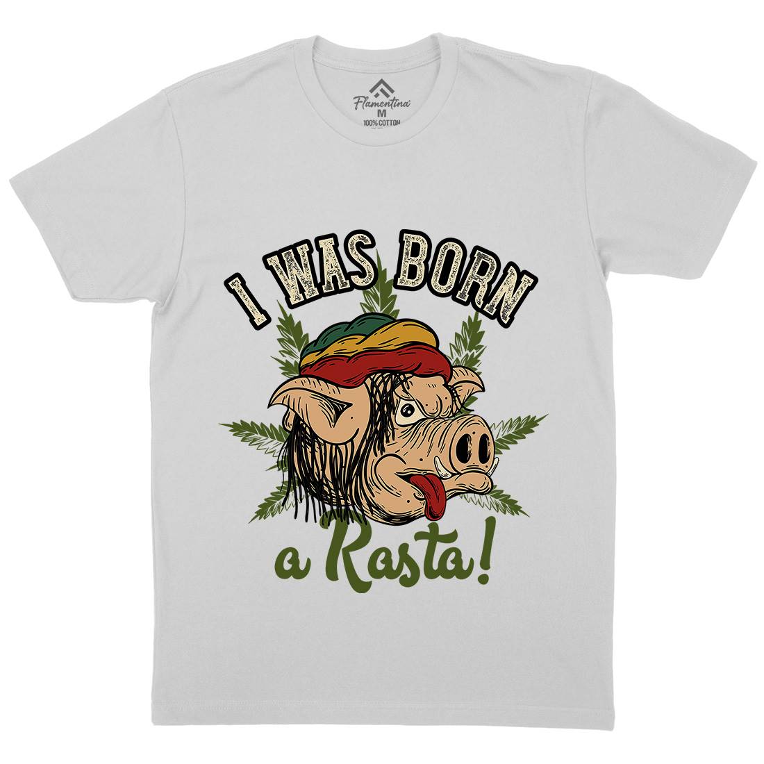 Rasta Pig Mens Crew Neck T-Shirt Drugs C874