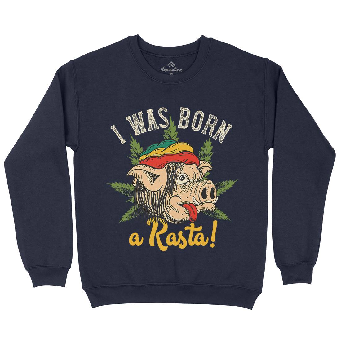 Rasta Pig Kids Crew Neck Sweatshirt Drugs C874