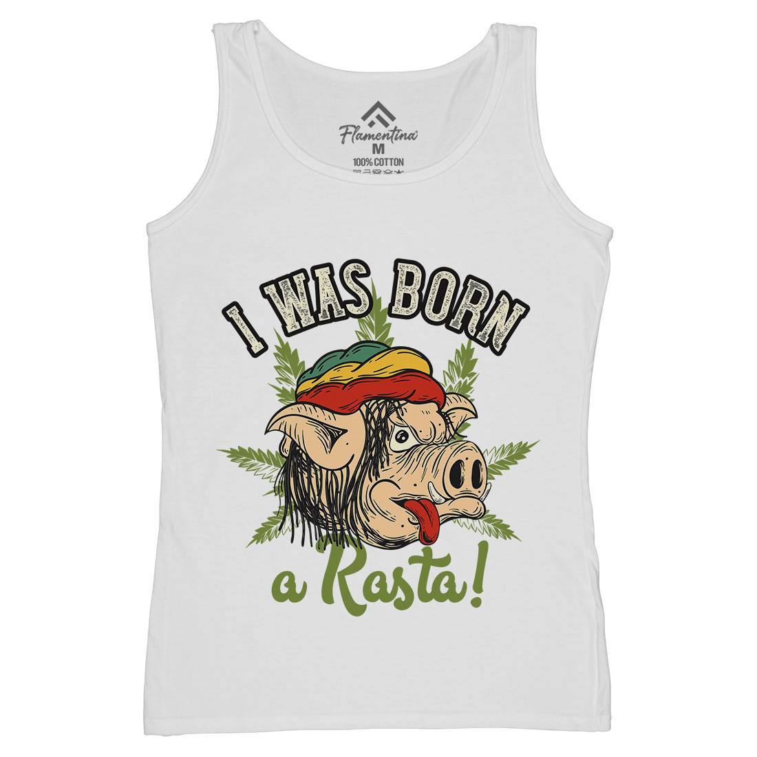 Rasta Pig Womens Organic Tank Top Vest Drugs C874