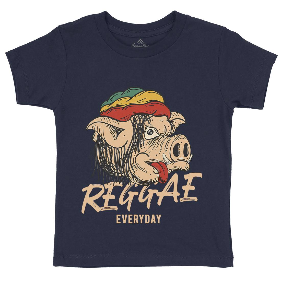 Reggae Pig Kids Crew Neck T-Shirt Drugs C875