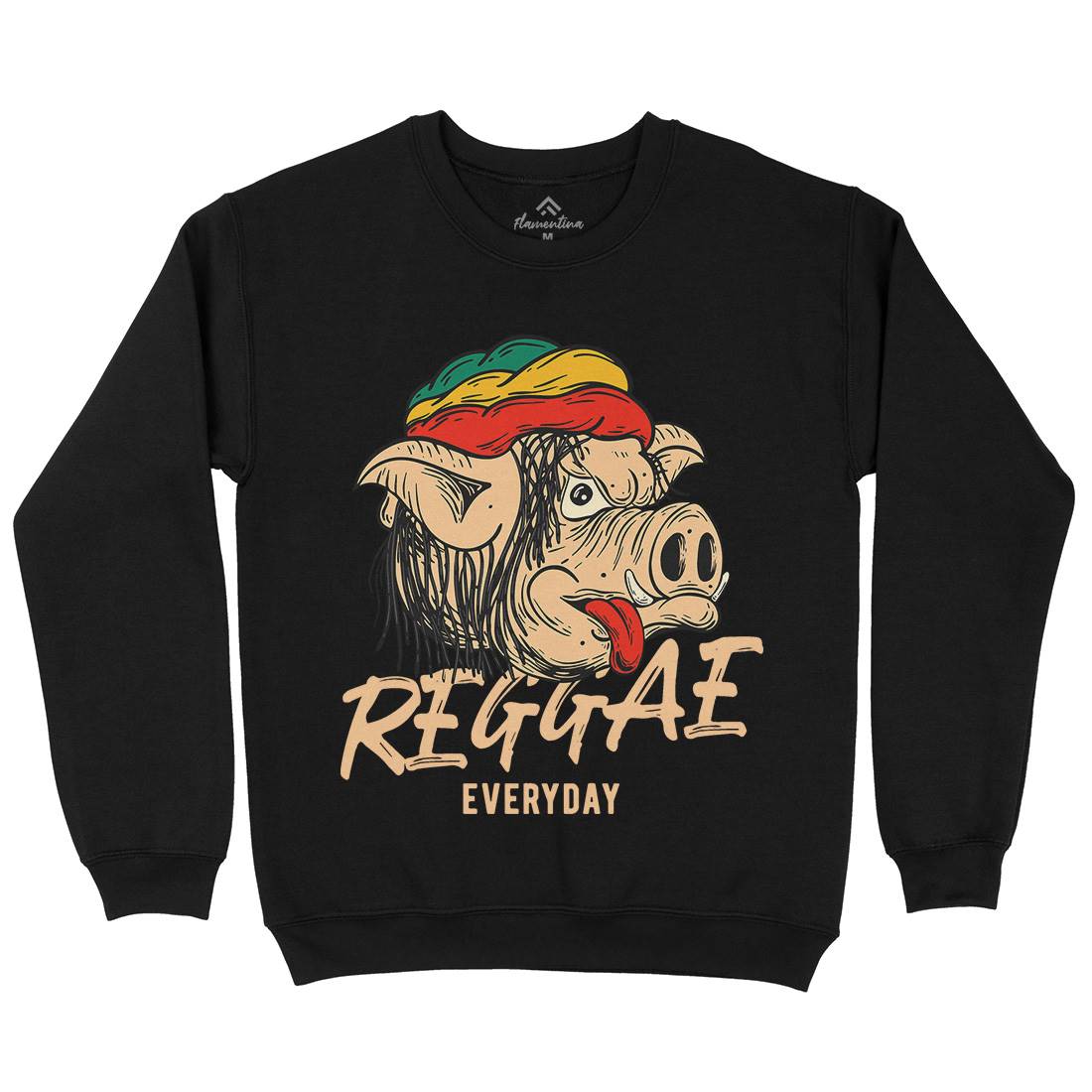 Reggae Pig Mens Crew Neck Sweatshirt Drugs C875