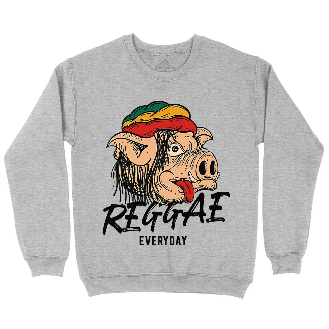 Reggae Pig Mens Crew Neck Sweatshirt Drugs C875