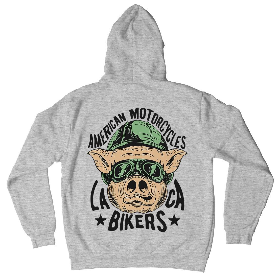 Biker Pig Kids Crew Neck Hoodie Motorcycles C876