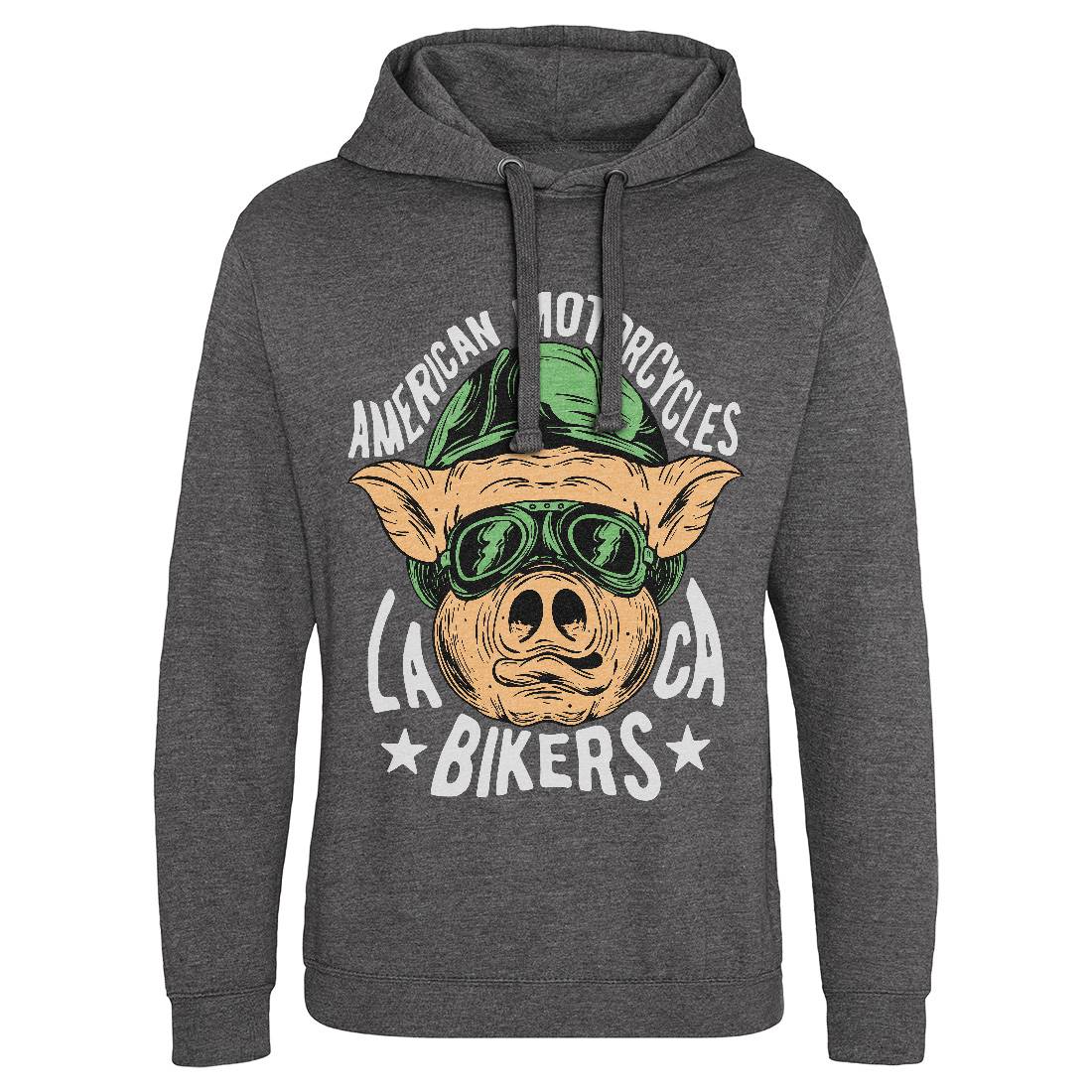 Biker Pig Mens Hoodie Without Pocket Motorcycles C876