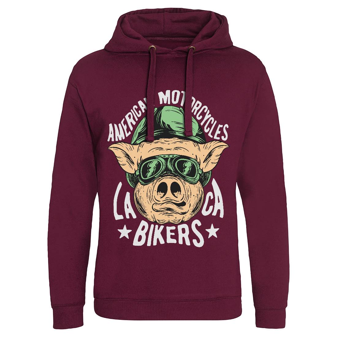 Biker Pig Mens Hoodie Without Pocket Motorcycles C876