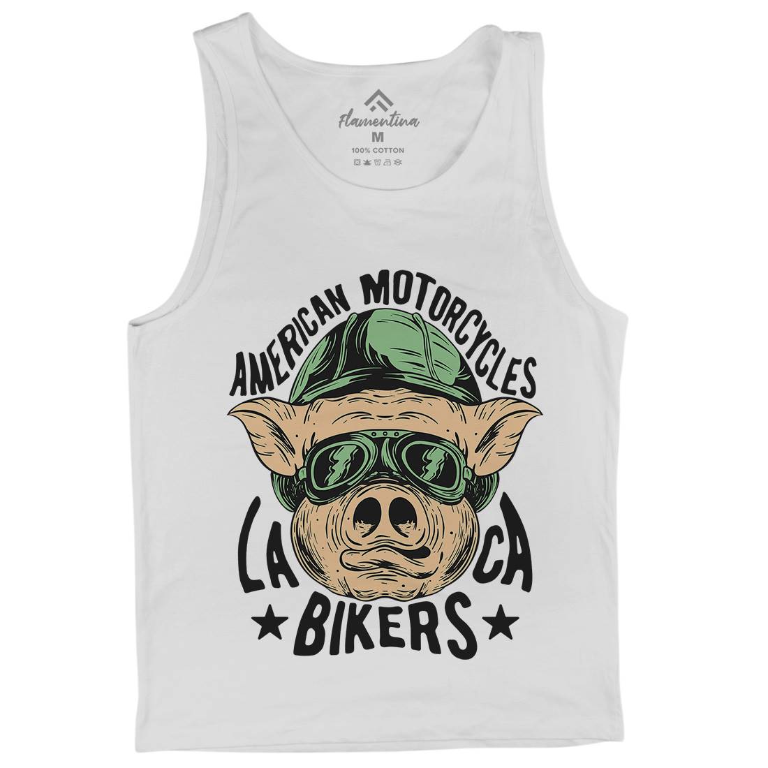 Biker Pig Mens Tank Top Vest Motorcycles C876