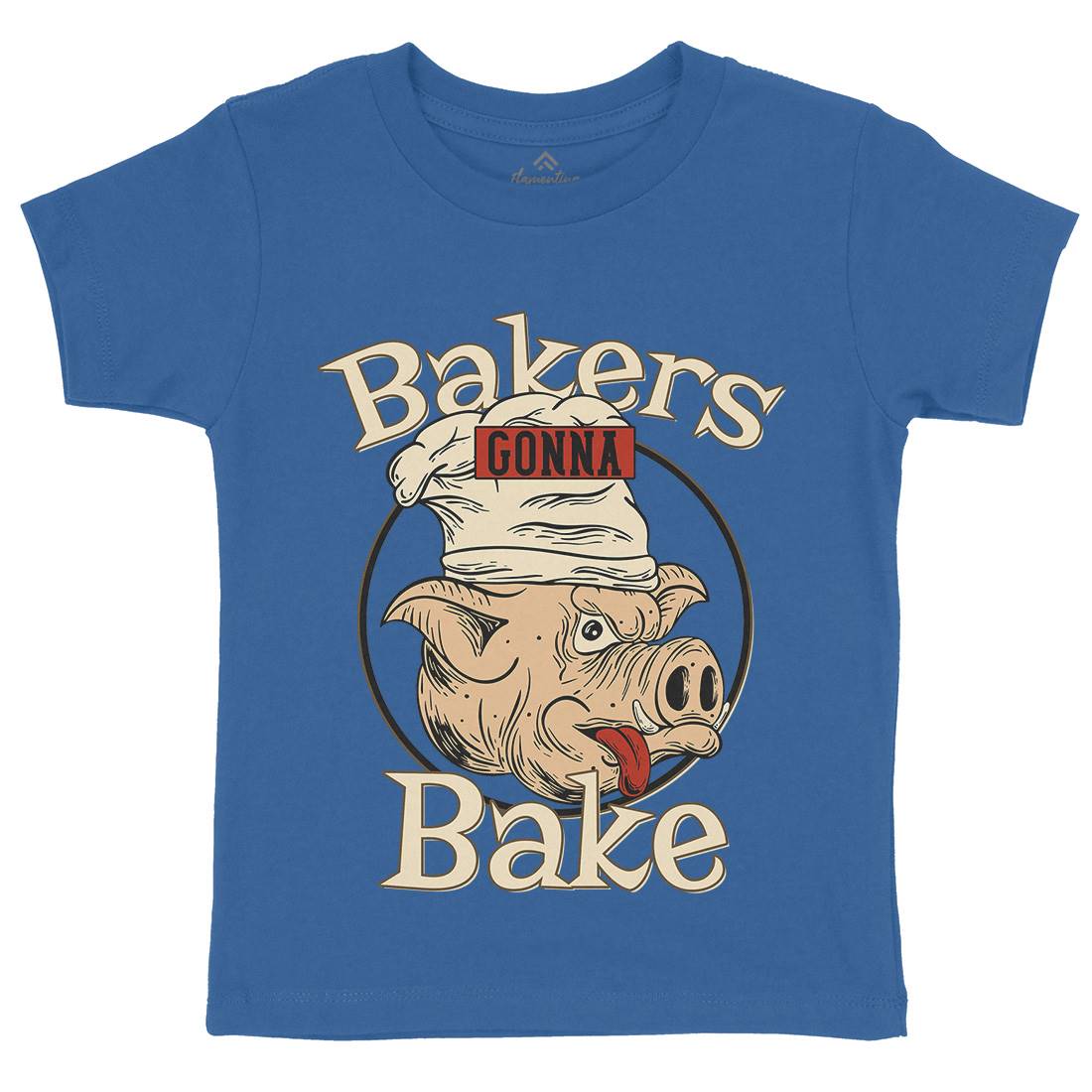 Bakers Pig Kids Organic Crew Neck T-Shirt Food C879