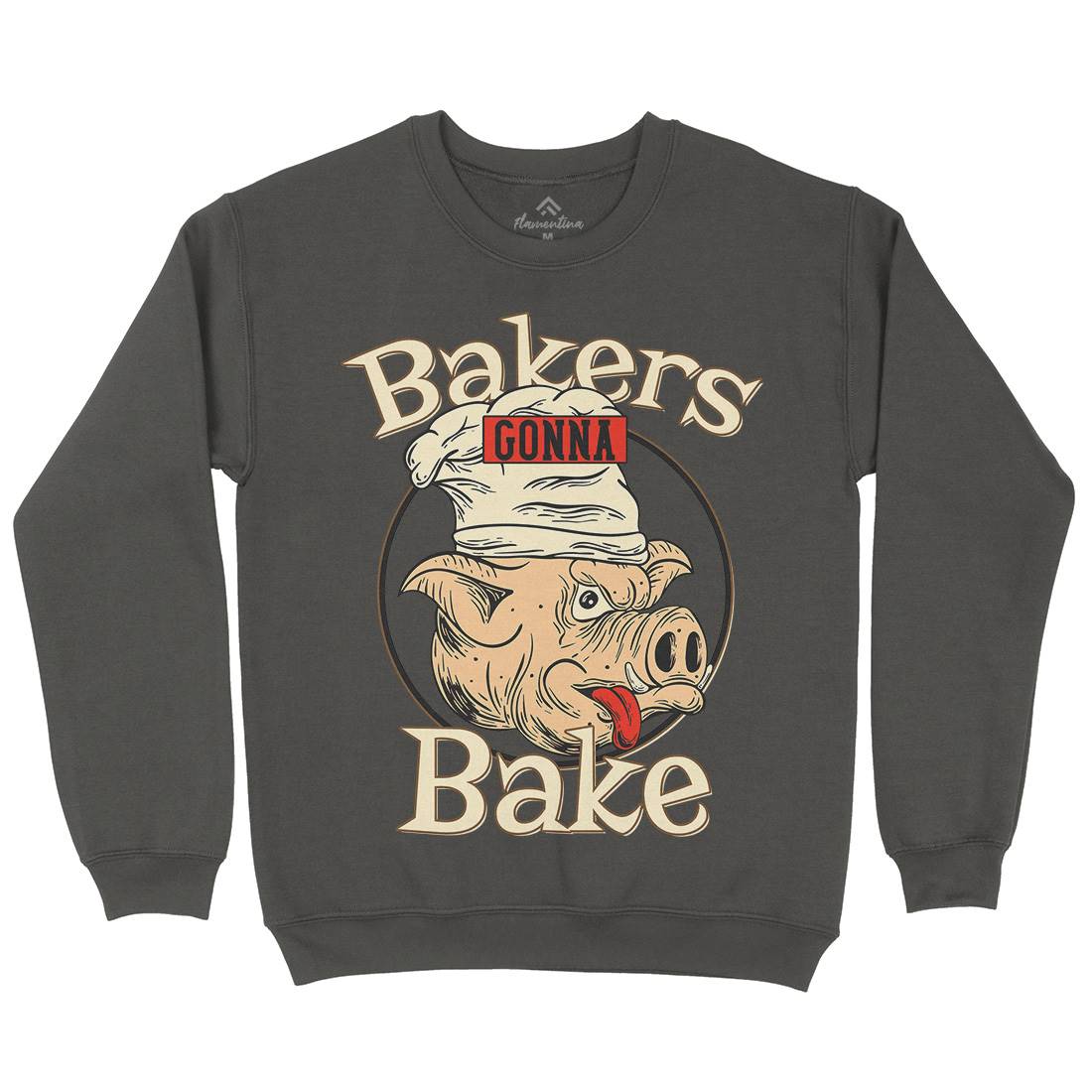 Bakers Pig Kids Crew Neck Sweatshirt Food C879
