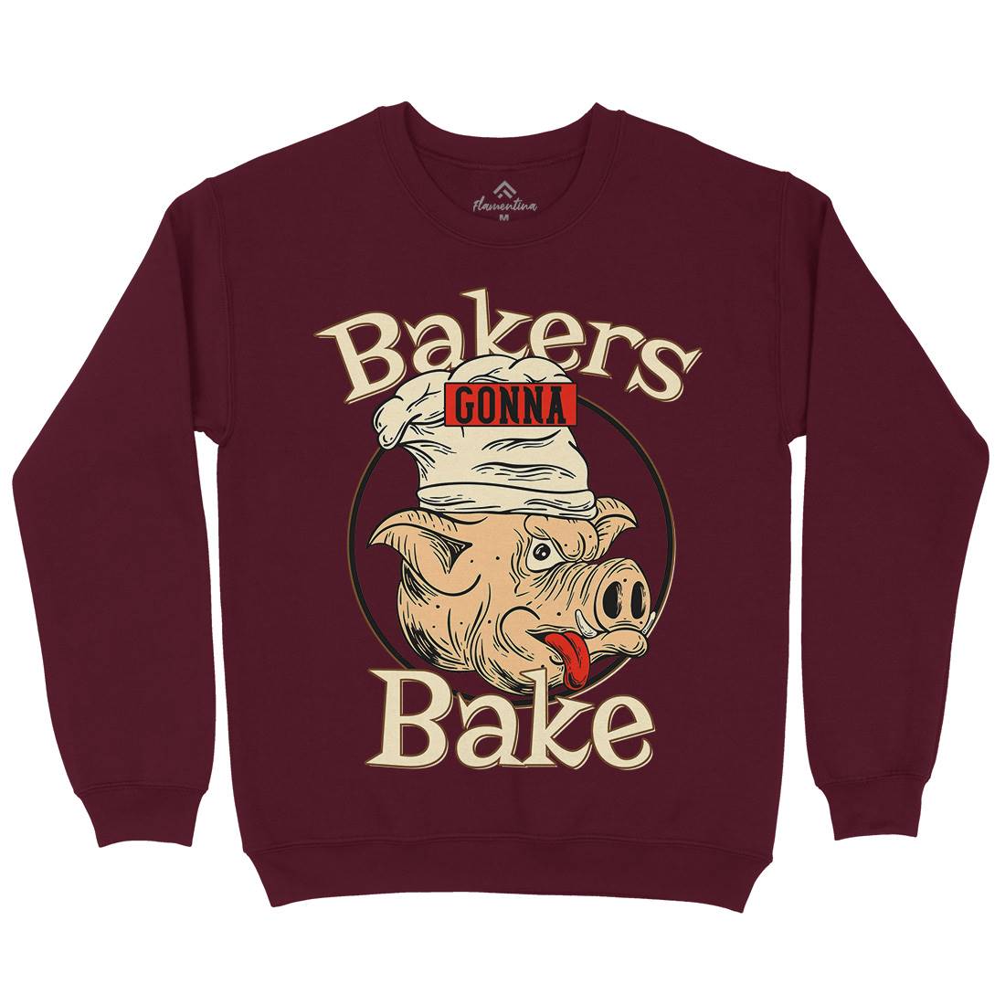 Bakers Pig Mens Crew Neck Sweatshirt Food C879