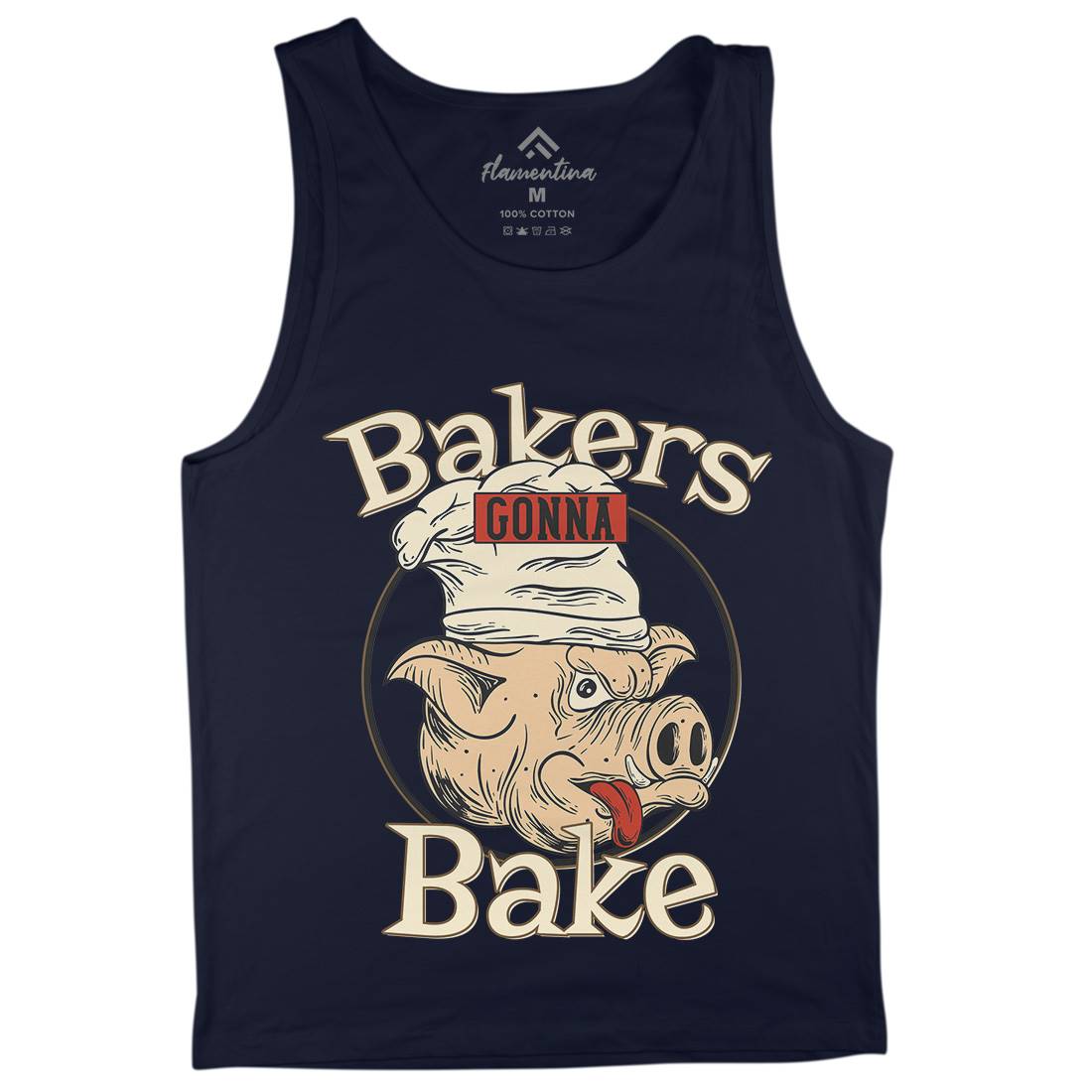 Bakers Pig Mens Tank Top Vest Food C879