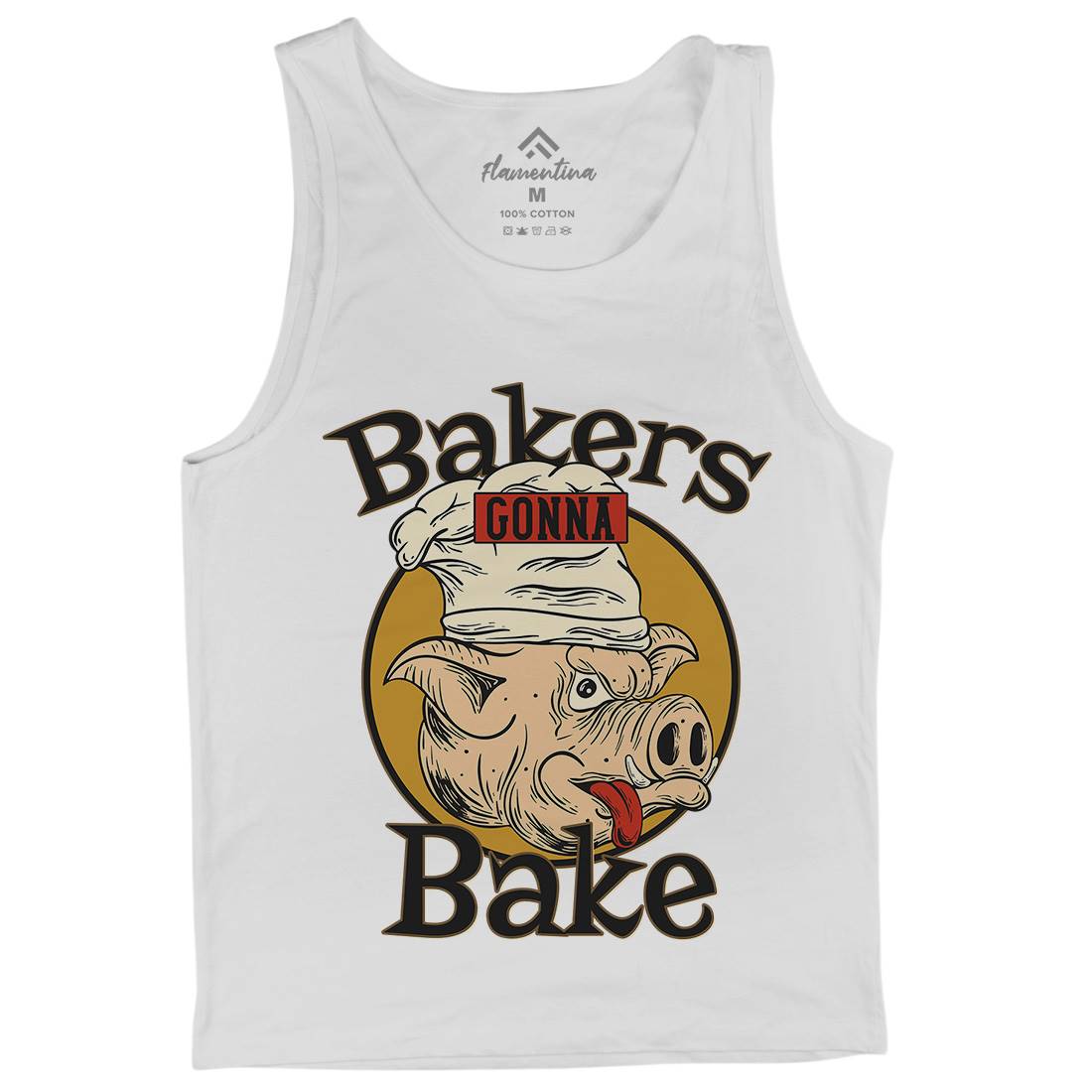 Bakers Pig Mens Tank Top Vest Food C879