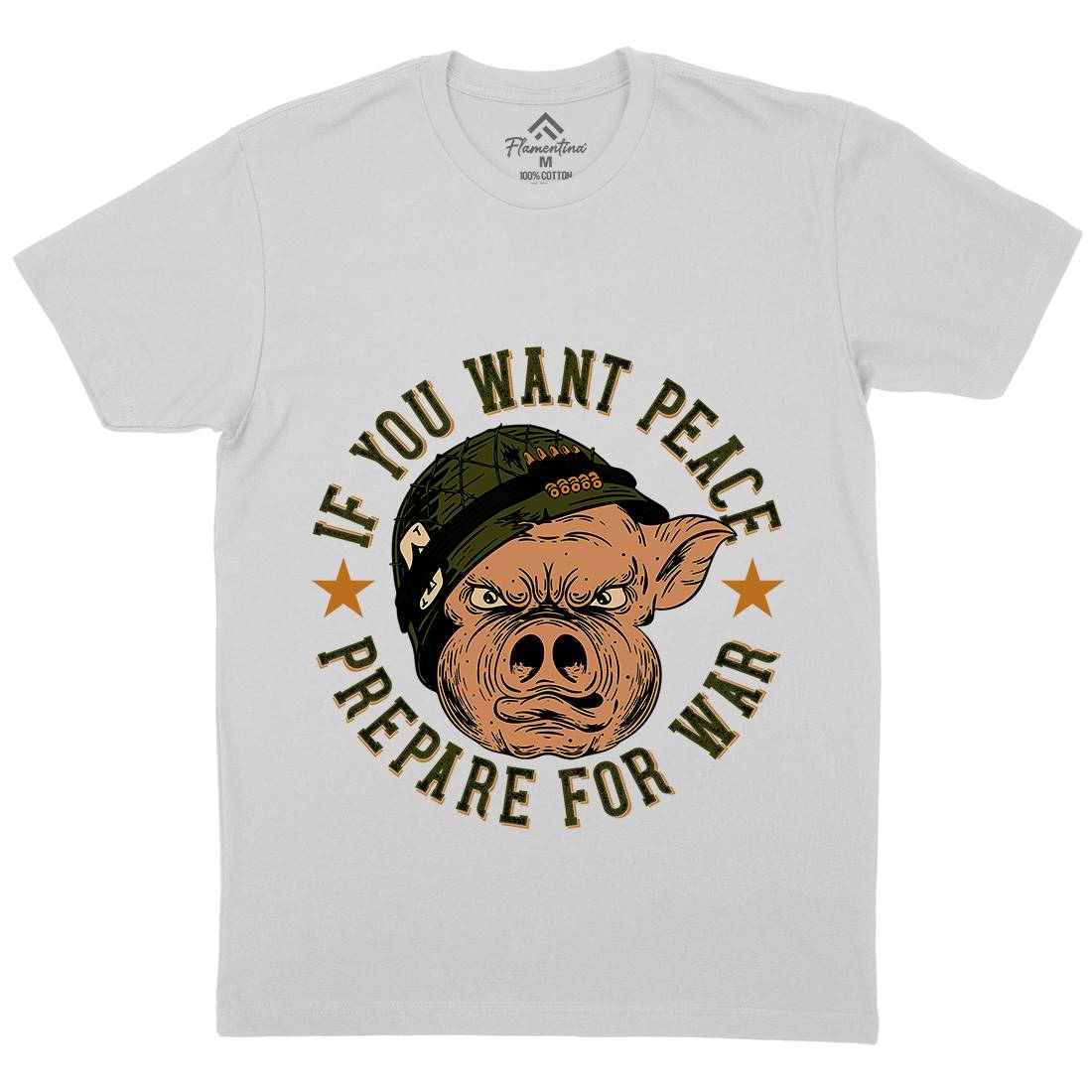 War Pig Mens Crew Neck T-Shirt Army C880